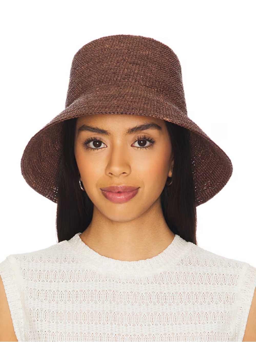 NEW JANESSA LEONE felix bucket hat in brown